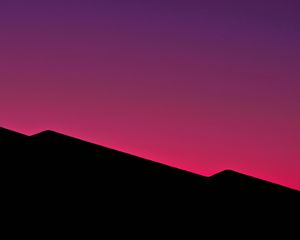 Preview wallpaper hills, silhouettes, figure, abstraction