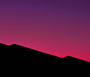 Preview wallpaper hills, silhouettes, figure, abstraction