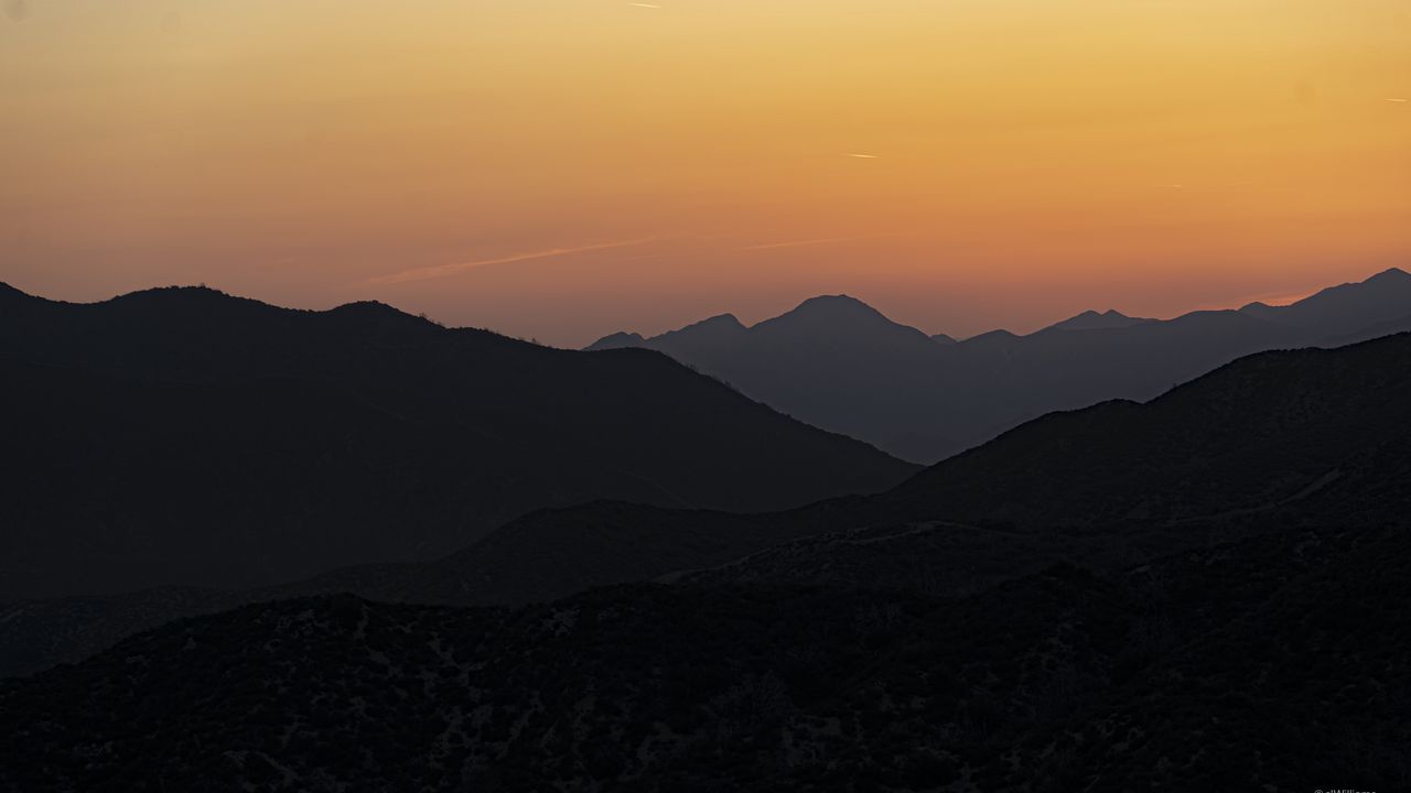 Wallpaper hills, silhouettes, mountains, sunrise, landscape