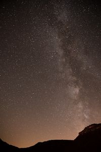 Preview wallpaper hills, silhouettes, starry sky, night