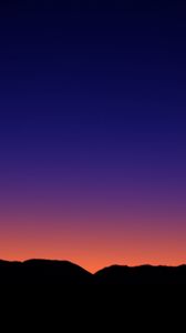 Preview wallpaper hills, silhouettes, sunset, dark, evening