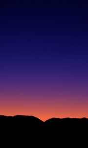 Preview wallpaper hills, silhouettes, sunset, dark, evening