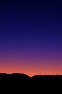 Preview wallpaper hills, silhouettes, sunset, dark, evening