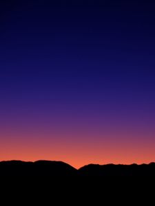 Preview wallpaper hills, silhouettes, sunset, dark, evening