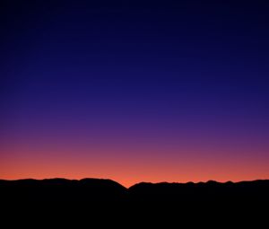 Preview wallpaper hills, silhouettes, sunset, dark, evening