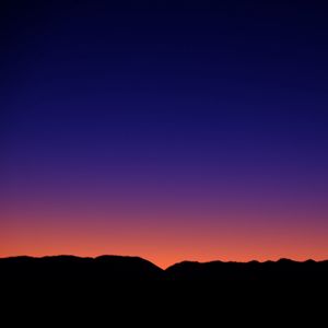 Preview wallpaper hills, silhouettes, sunset, dark, evening