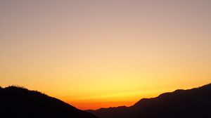 Preview wallpaper hills, sky, sunset, dark