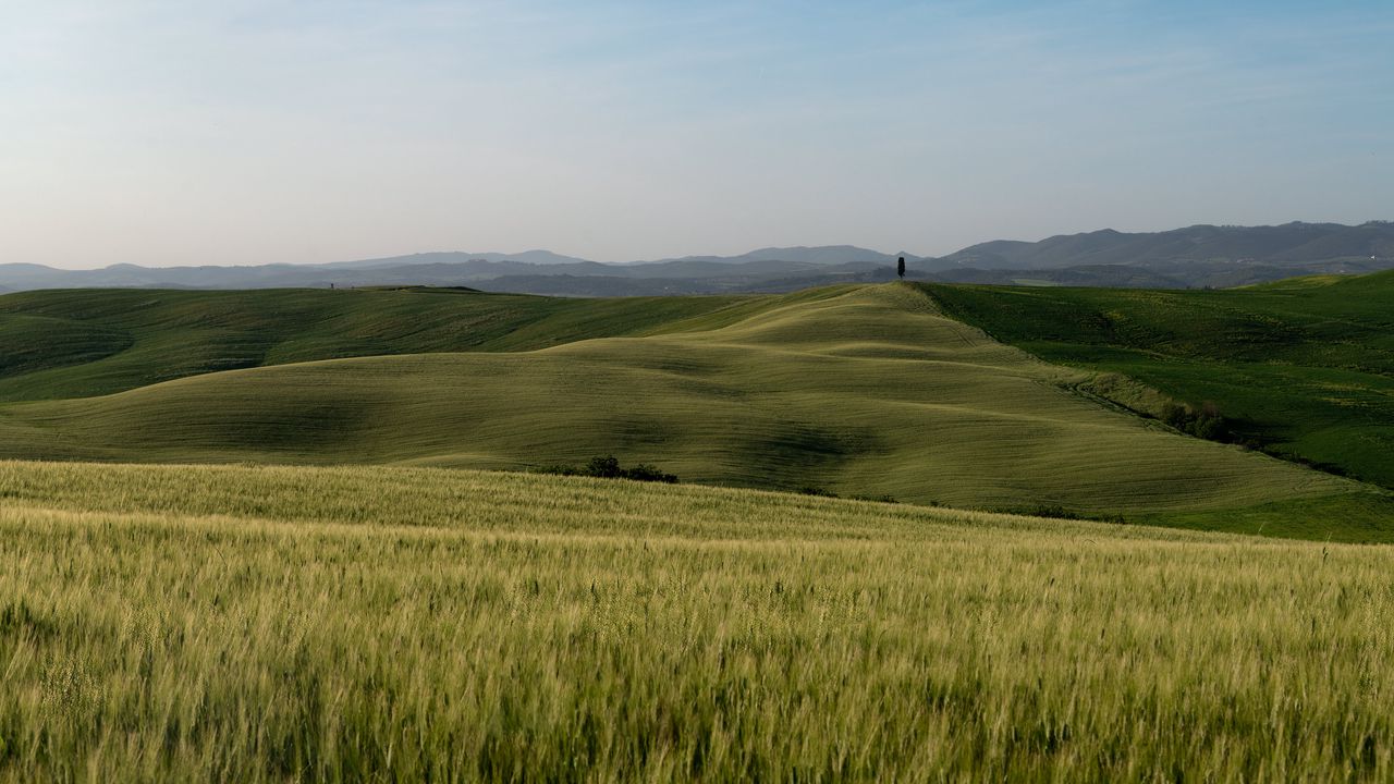 Wallpaper hills, slope, grass, field, nature