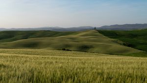 Preview wallpaper hills, slope, grass, field, nature