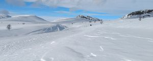Preview wallpaper hills, slope, snow, winter