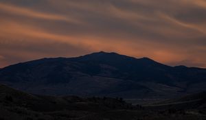 Preview wallpaper hills, slopes, evening, twilight, nature