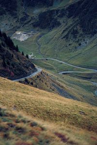 Preview wallpaper hills, slopes, trees, road