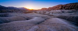 Preview wallpaper hills, sunrise, nature, cranny