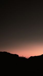 Preview wallpaper hills, sunset, dusk, dark