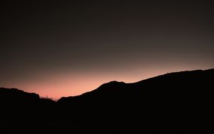 Preview wallpaper hills, sunset, dusk, dark