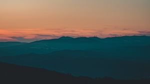 Preview wallpaper hills, sunset, sky