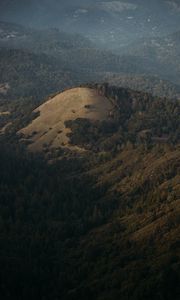 Preview wallpaper hills, trees, forest, landscape, view