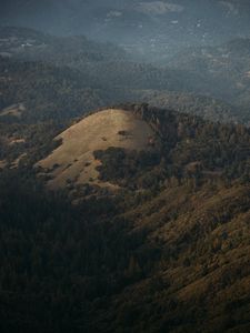 Preview wallpaper hills, trees, forest, landscape, view