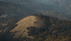 Preview wallpaper hills, trees, forest, landscape, view