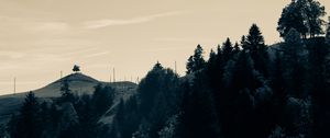 Preview wallpaper hills, trees, landscape, landform, hilly