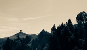 Preview wallpaper hills, trees, landscape, landform, hilly