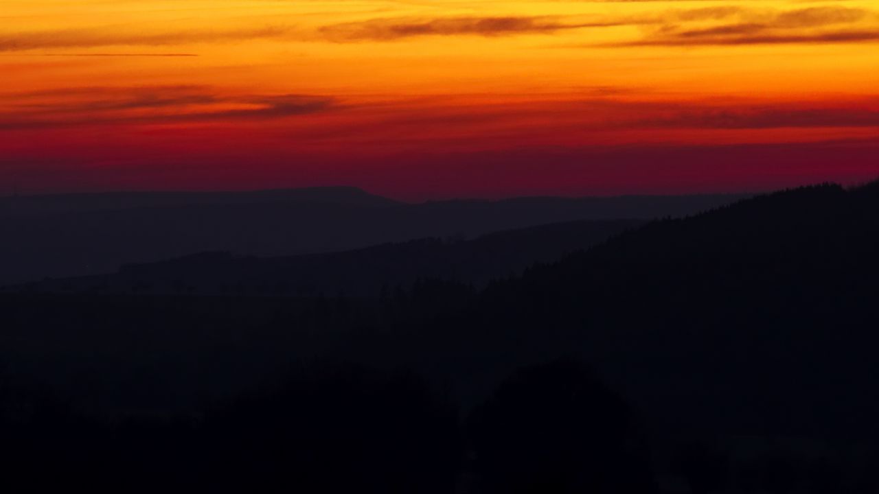 Wallpaper hills, twilight, nature