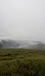 Preview wallpaper hills, valley, fog, landscape