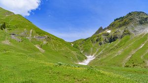 Preview wallpaper hills, valley, landscape, nature