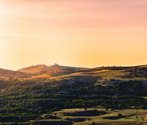 Preview wallpaper hills, valley, trees, nature