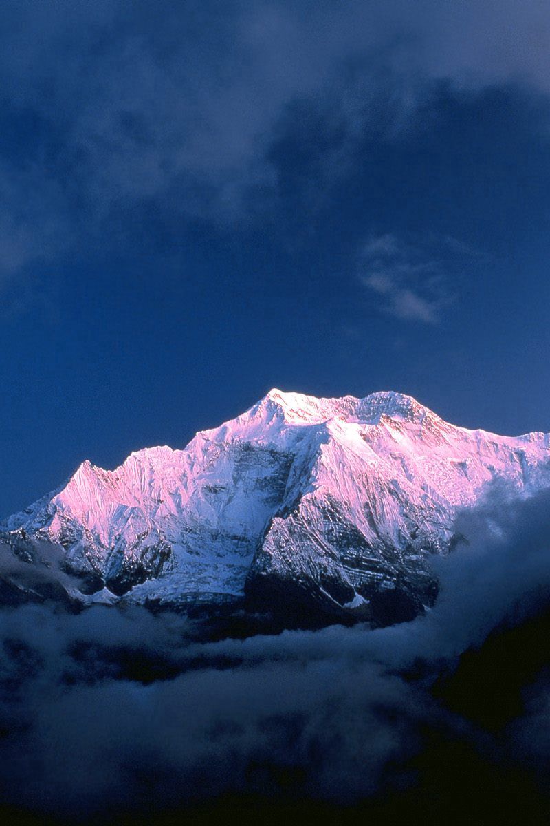 Download Wallpaper 800x1200 Himalayas Nepal Mountains Top Clouds