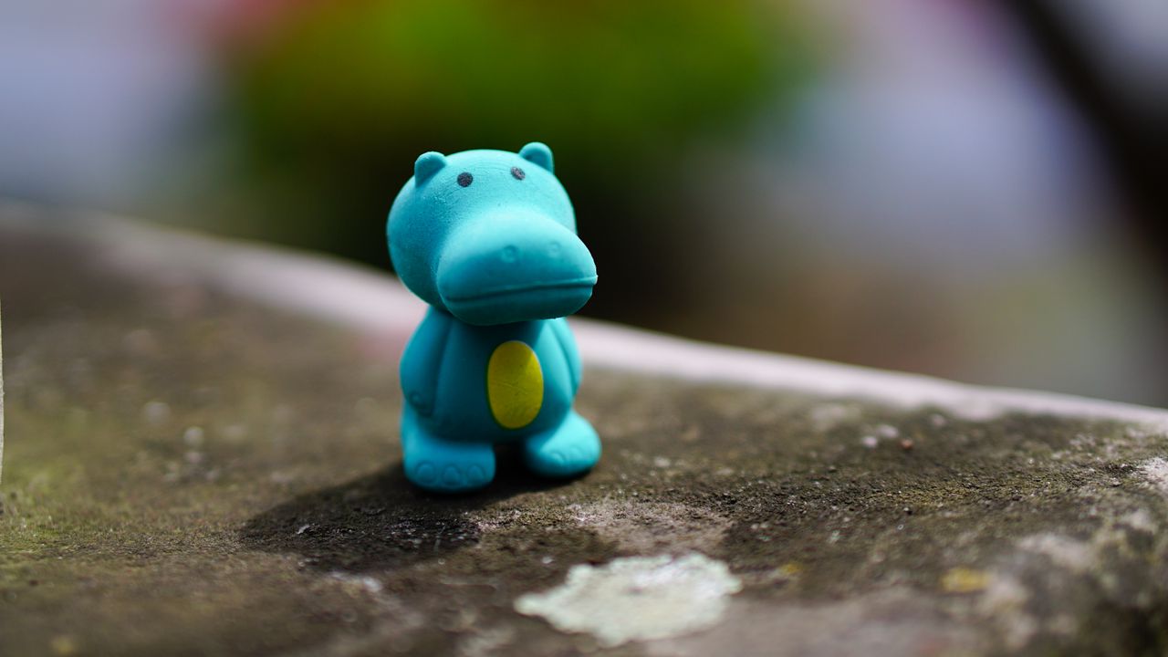 Wallpaper hippopotamus, toy, figurine, shadow