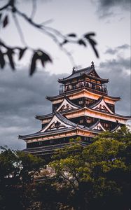 Preview wallpaper hiroshima castle, japan, architecture