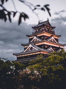 Preview wallpaper hiroshima castle, japan, architecture