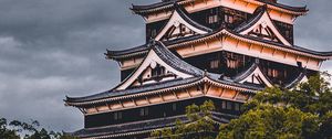 Preview wallpaper hiroshima castle, japan, architecture