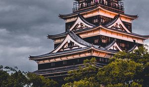 Preview wallpaper hiroshima castle, japan, architecture