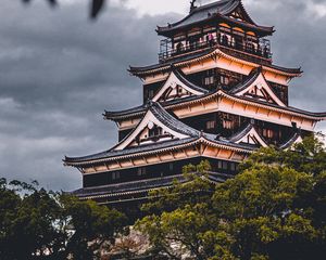 Preview wallpaper hiroshima castle, japan, architecture