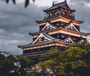 Preview wallpaper hiroshima castle, japan, architecture