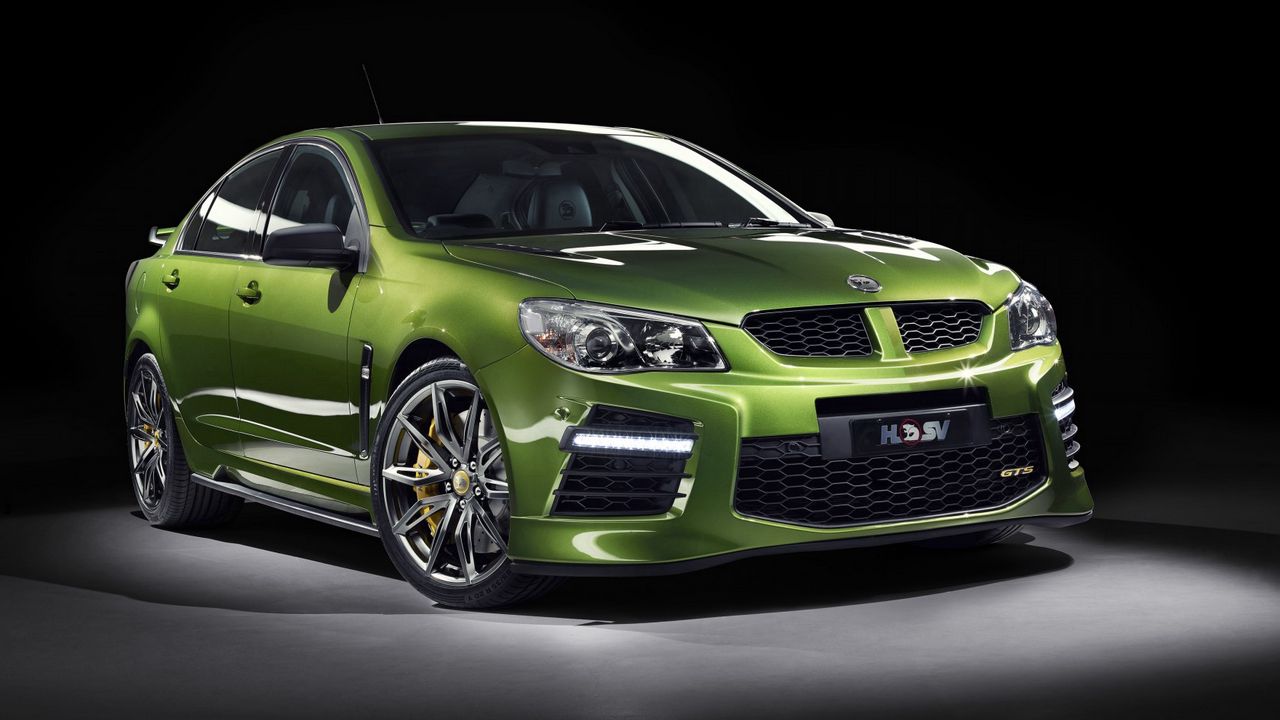 Wallpaper holden, commodore, hsv, gen-f2, green, side view