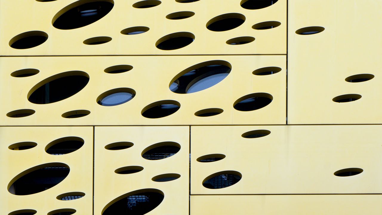 Wallpaper holes, panels, architecture, geometry, design, abstraction