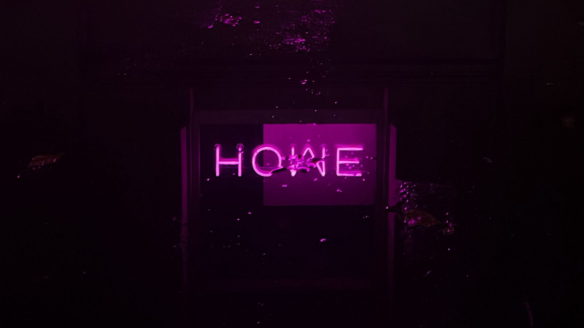 Download wallpaper 1920x1080 home, neon, glow, word, purple full hd ...