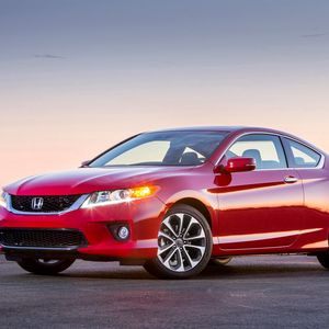 Preview wallpaper honda, accord, coupe, red, side view