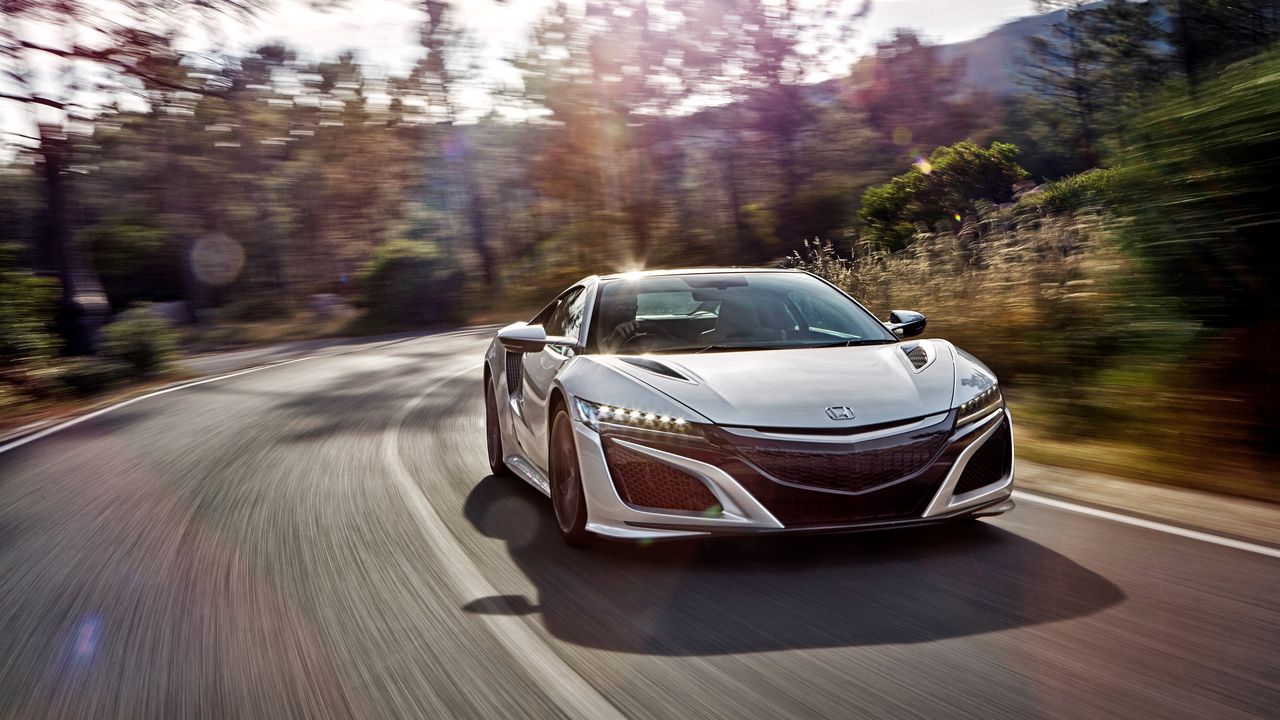 Wallpaper honda, acura, nsx, front view, speed