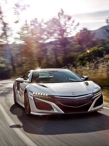 Preview wallpaper honda, acura, nsx, front view, speed