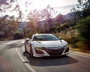 Preview wallpaper honda, acura, nsx, front view, speed