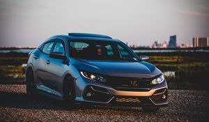 Preview wallpaper honda civic, honda, car, silver