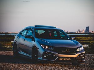 Preview wallpaper honda civic, honda, car, silver