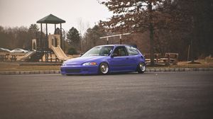 Preview wallpaper honda civic, purple, side view