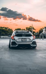 Preview wallpaper honda civic sport, honda, car, rear view, headlights