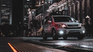 Preview wallpaper honda cr-v, honda, car, white, night, street