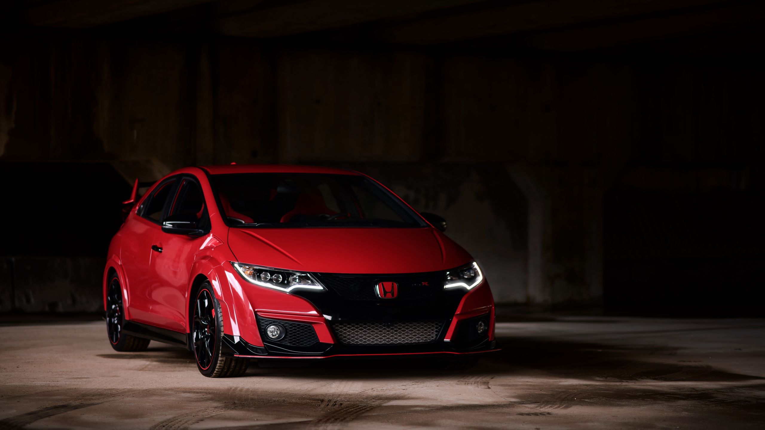 Download wallpaper 2560x1440 honda fk2, honda, car, red, front view ...